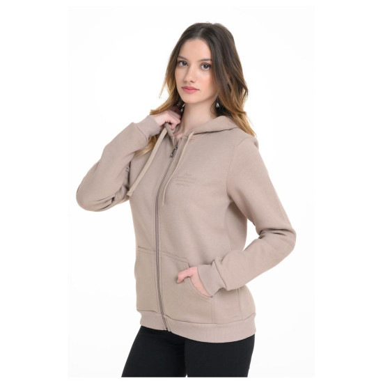 Target Γυναικεία ζακέτα Hood Print Fleece Hoodie ''Vibes''